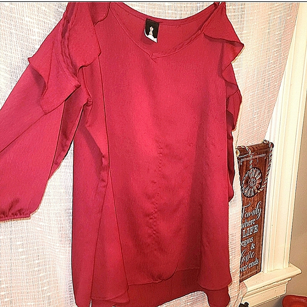 💋5/20 Lilian open shoulder blouse 2x